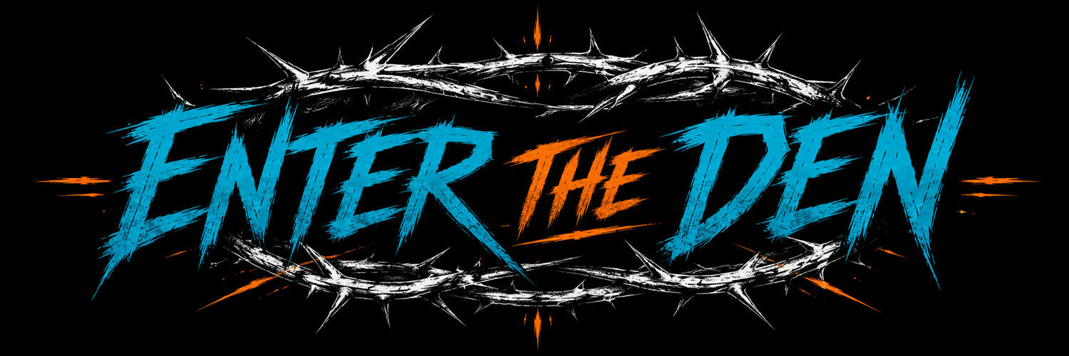Enter the Den lettering